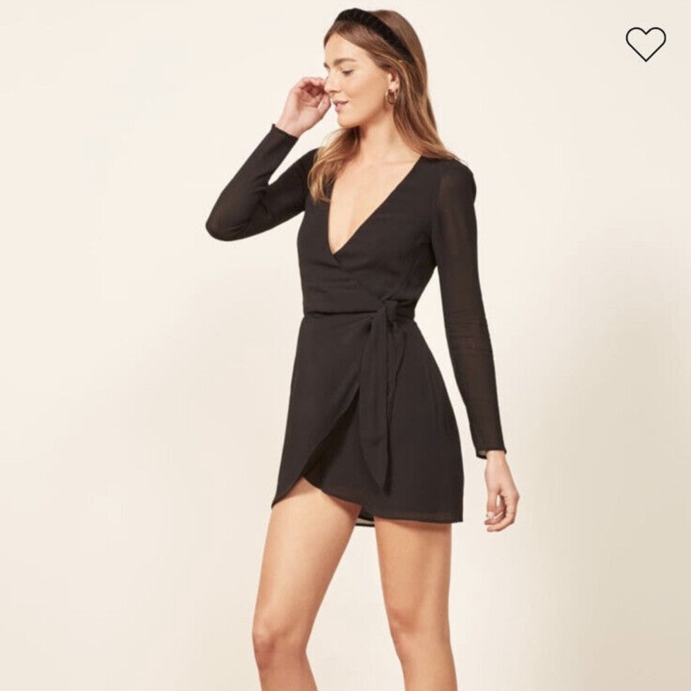 Reformation black Brooke dress
